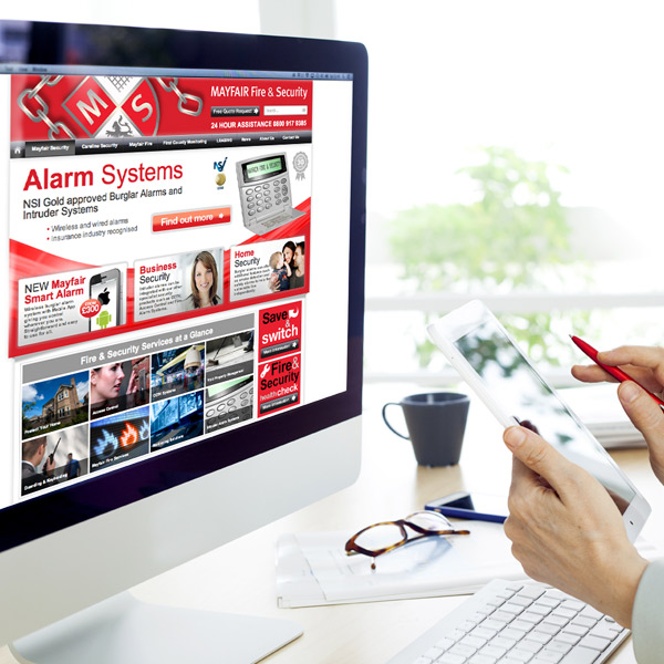 website design yorkshire, and management for security company in selby